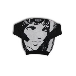 Black & White Medium Vintage Knit Sweater